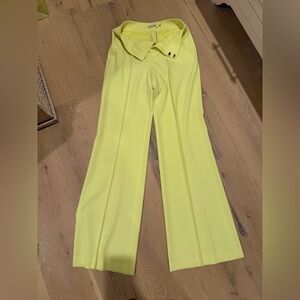Women's Yellow Wide-Leg Pants Alice and Olivia